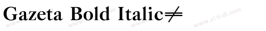 Gazeta Bold Italic字体转换